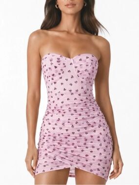 SUPERDOWN Pink Fifi Mesh Mini Dress Size XS